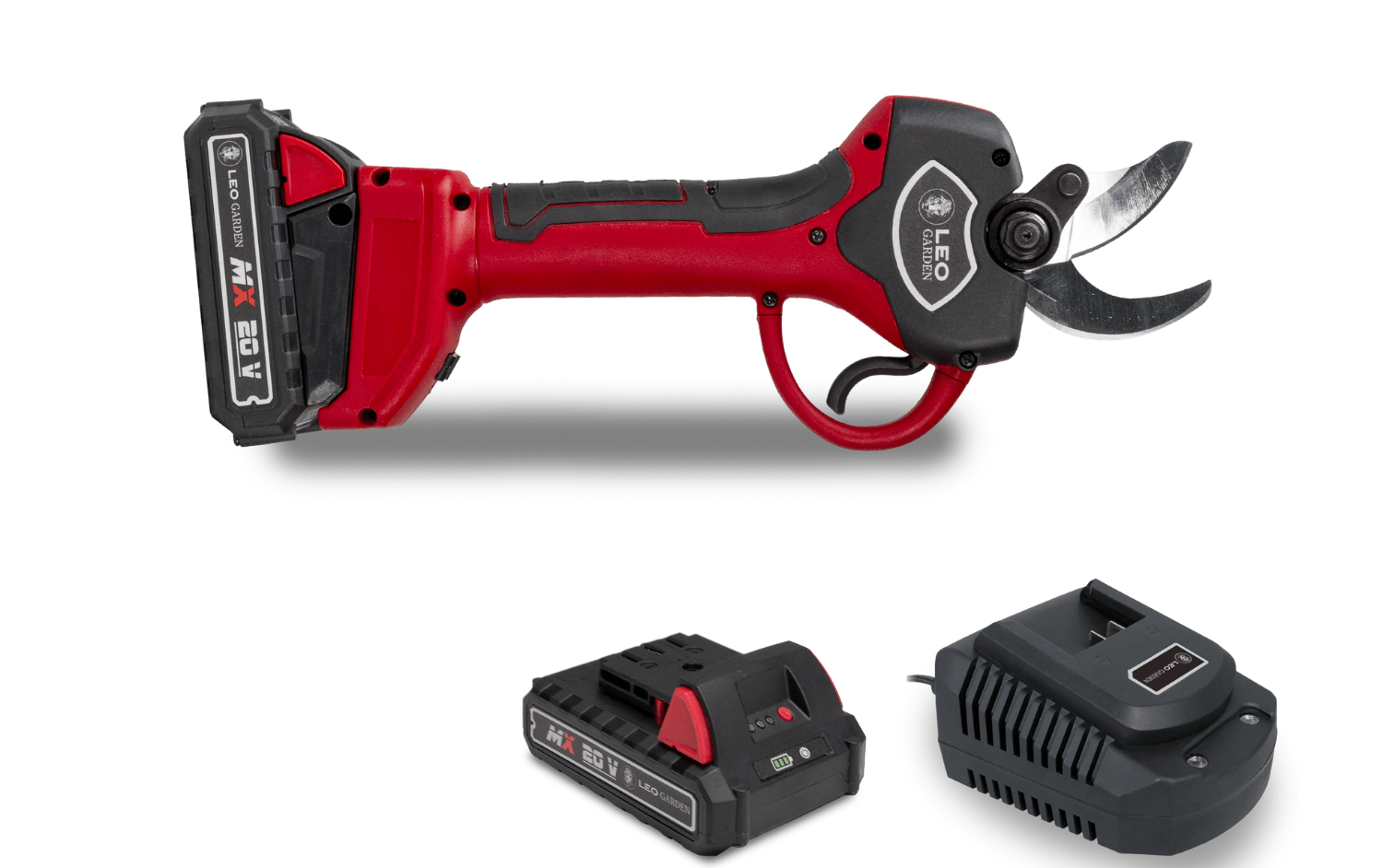 Set: Akku-Astschere, 20V inklusive Akku und Ladegerät